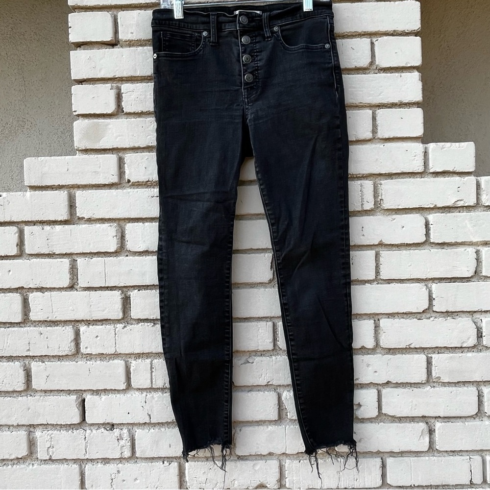 Madewell 9” High-Rise Skinny Jeans in Black - Size 29